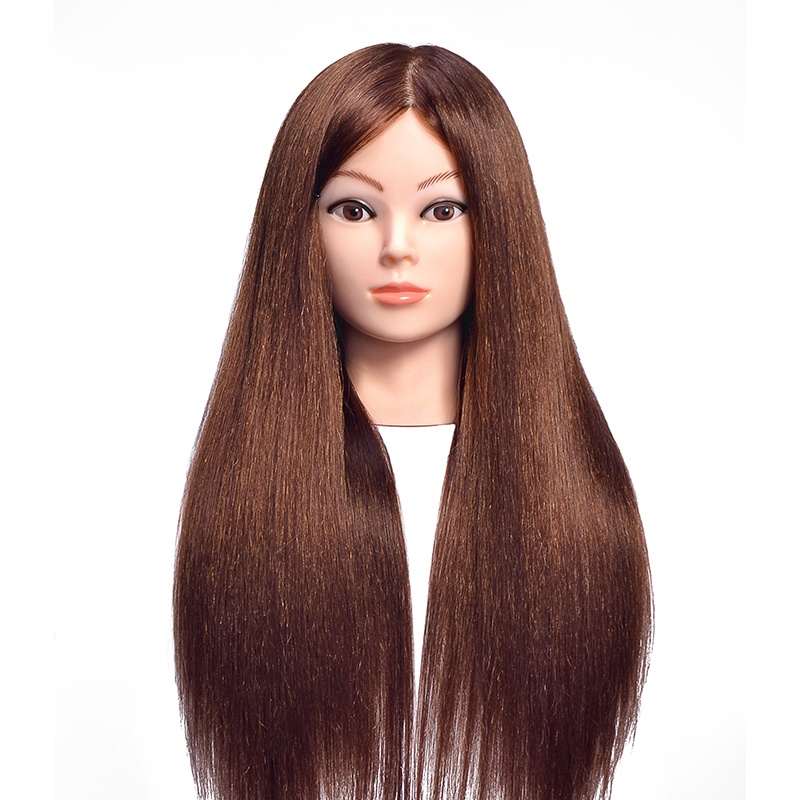 Barbie - Tête à coiffer brune coupe afro - Accessoires inclus