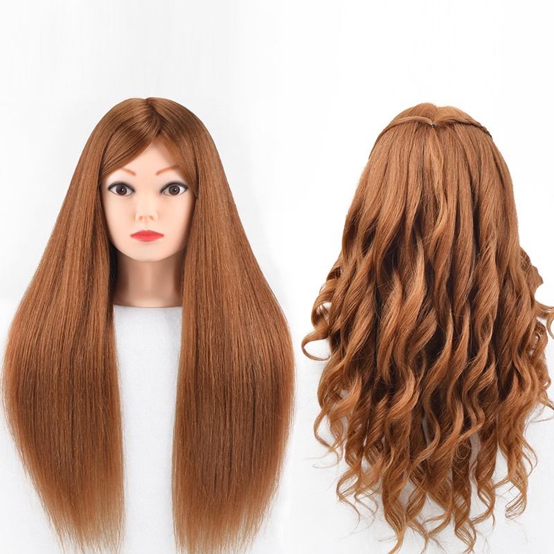 Coiffer cheveux ™ | Tête à coiffer professionnelle 60 % cheveux naturels blond doré - Qoxi OBM Coiffer cheveux ™ | Tête à coiffer professionnelle 60 % cheveux naturels blond doré - Qoxi OBM