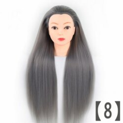 Tête à coiffer longs cheveux cendre – Elsa Qoxi