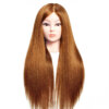 Coiffer cheveux ™ | Tête à coiffer professionnelle 60 % cheveux naturels brun - Qoxi OBM