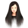 Tête à coiffer professionnelle 60 % cheveux naturels brun – Qoxi OBM