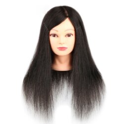 Tête à coiffer longs cheveux noirs ZANGXI