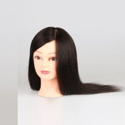Tête à coiffer longs cheveux noirs ZANGXI