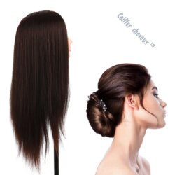 Coiffer cheveux ™ | 80% real hair styling head - LYONINE Coiffer cheveux ™ | 80% real hair styling head - LYONINE