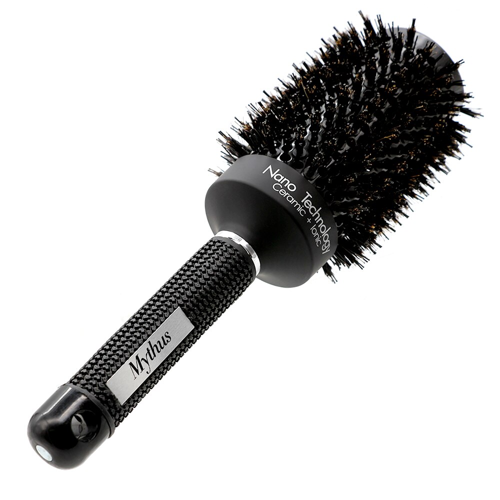 Coiffer cheveux ™ | Brosse à cheveux céramique ronde poils de sanglier MYTHUS Coiffer cheveux ™ | Brosse à cheveux céramique ronde poils de sanglier MYTHUS