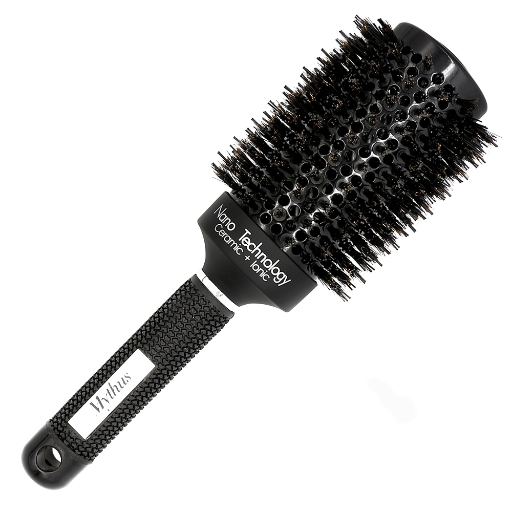 Coiffer cheveux ™ | Brosse à cheveux céramique ronde poils de sanglier MYTHUS Coiffer cheveux ™ | Brosse à cheveux céramique ronde poils de sanglier MYTHUS