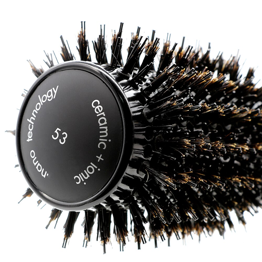 Coiffer cheveux ™ | Brosse à cheveux céramique ronde poils de sanglier MYTHUS Coiffer cheveux ™ | Brosse à cheveux céramique ronde poils de sanglier MYTHUS