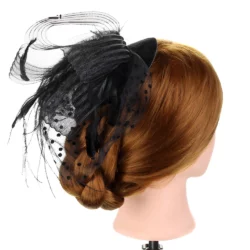 Tête à coiffer cheveux naturels brun foncé Qoxi OBM