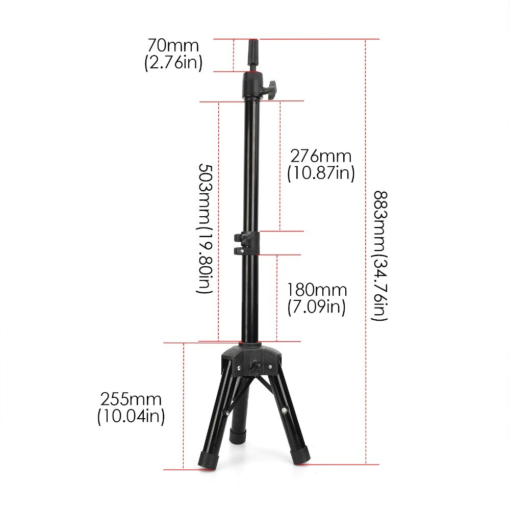 Coiffer cheveux ™ | Black adjustable Tripod Support for Mannequin Head - N'LAND Coiffer cheveux ™ | Black adjustable Tripod Support for Mannequin Head - N'LAND
