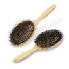 Boar Bristle Hair Brush Bamboo Comb