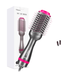 Brosse soufflante rotative cheveux courts CYAFER grise